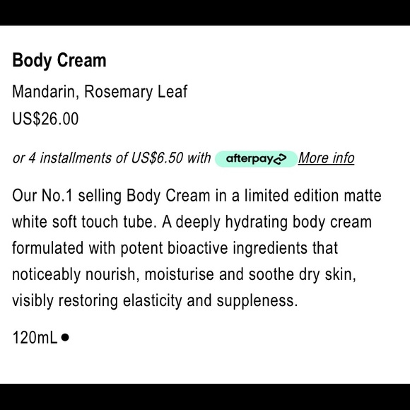 Grown Alchemist Mandarin, Rosemary Leaf Body Cream- new, sealed, full size. - Picture 4 of 5